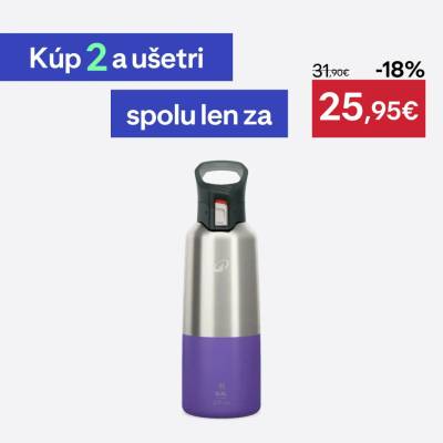 Quechua Antikorová termofľaša 800 ml fialová