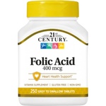 21st Century Folic Acid 400 mcg [250 Таблетки]