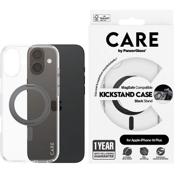 Panzer Калъф CARE - Feature, iPhone 16 Plus, MagSafe, черен (5715685003844)