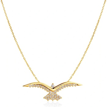 SAVICKI колие с птица: злато. диаманти