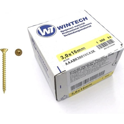 Wintech vrut 3,0x 16 torx, T10, bal 1000 ks AAABK30016CA2K