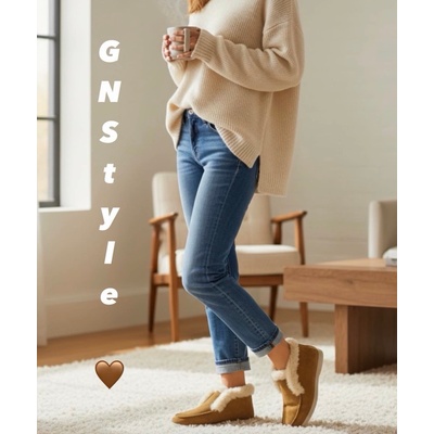 ТРЕНД ДАМСКИ БОТИ ТИП ЛОУФЪР ОТ ФИН ЕСТЕСТВЕН ВЕЛУР С МОДЕРЕН ПУХ