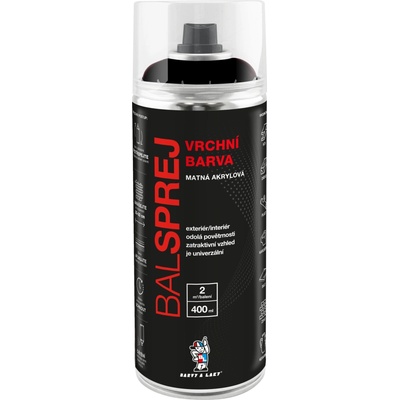 Primalex univerzálna farba v spreji 400ml RAL 9005 MAT Čierna