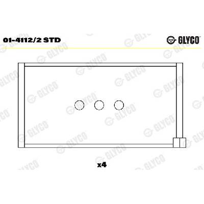 Ojniční ložisko GLYCO 01-4112/2 STD - sada