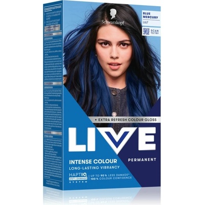 Schwarzkopf LIVE Intense Colour permanentní barva na vlasy odstín U67 Blue Mercury 1 ks