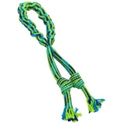 Bungee Slučka s uzlami modrá / zelená 35 cm