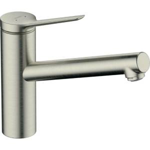 Hansgrohe Zesis M33 150 кухненски смесител с едноръкохватков механизъм, матиран хром, 1 нисконапорна струя, топла вода (74806800)