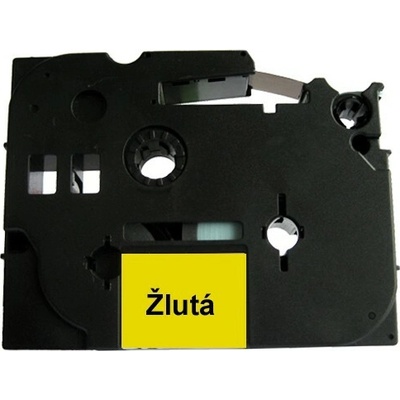 Můj-toner Páska Brother TZ-631 (TZE-631, TZ631, TZE631, PT, P-touch), 12mm, délka 8m, černá / žlutá, laminovaná - kompatibilní