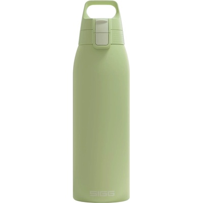 SIGG - Insulated drinking bottle - Thermos bottle Shield Therm One Eco Green carbonated drinks - Leak-proof - Dishwasher safe - BPA-free - 90% recycled stainless steel - Light green - 1L - 6021.60