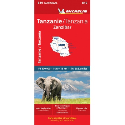 Tanzania & Zanzibar - Michelin National Map 810