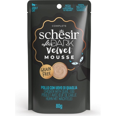 Schesir After Dark Velvet Mousse kuřecí s křepelčím vejcem 12 x 80 g