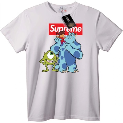 NOONEBRAND Тениска Supreme Monsters Inc. - 3XL, White