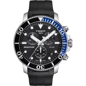 Tissot Мъжки часовник Tissot Seastar 1000 Quartz Chronograph 120.417. 17.051. 02, Черен (TIS120.417.17.051.02) Часовници