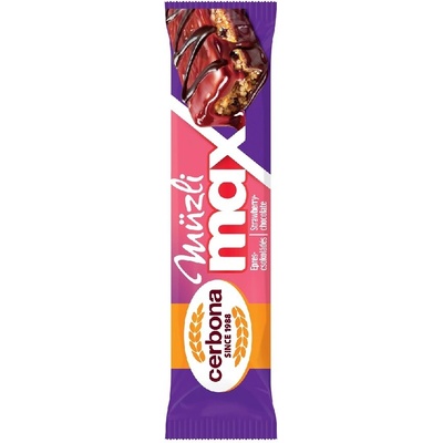 Cerbona Müzli Max Müsli tyčinka s jahodovo-čokoládovou príchuťou 30 g