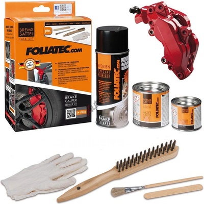 FOLIATEC Lak na brzdové třmeny - červená RACING 600 ml DO F2160