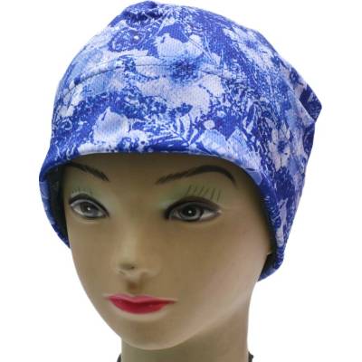 Čepice Mikropolyester RDX F1572 KVĚTY Modrá