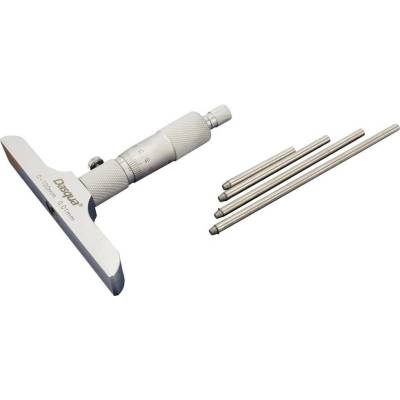 Dasqua 4611-8120 Hloubkový mikrometr s výměnnou tyčí 100 mm (max) Odečet: 0.01 mm