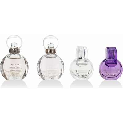 Bvlgari Women’s Gift Collection EDT Rose Goldea Blossom Delight 5 ml + EDT Omnia Crystalline 5 ml + EDT Omnia Amethyste 5 ml + EDP Rose Goldea Blossom Delight 5 ml