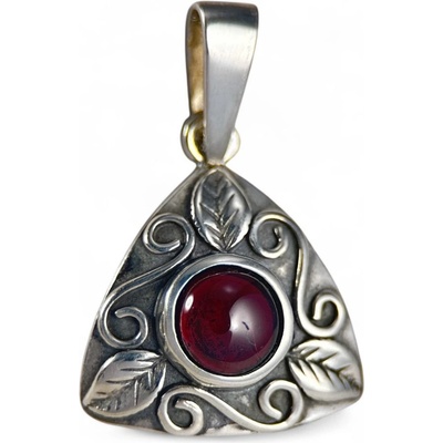 Drakkaria BOUDICCA stříbrný přívěsek s granátem P3993