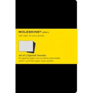 Moleskine Squared Cahier L - Black Cover (3 Set) | Moleskine (ISBN: 9788883704963)