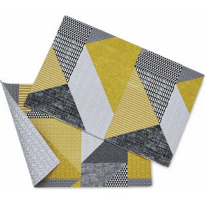 Catherine Lansfield Látkové prostírání 2 ks 46x30 cm Larsson Geo - Catherine Lansfield (KT/44750/W/PLM2/OC)