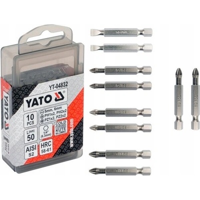 Yato Sada bitov 1/4" Torx, Hex, Spline 50 mm