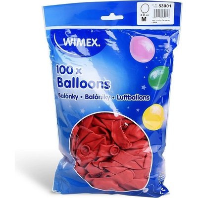 Wimex nafukovací balónky průměr 25 cm, červené
