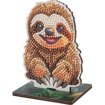 Craft Buddy Комплект за диамантена бродерия, Craft Buddy, Crystal Art Buddies, Ленивец, 7 части