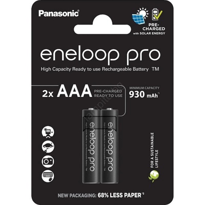 Panasonic - 2 бр. Акумулаторна батерия AAA Eneloop Pro 930 mAh (FT1047)