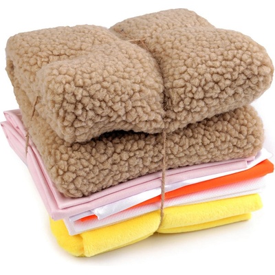 Prima-obchod Zbytková metráž látek - mix materiálů 0,5 kg, barva 1 mix