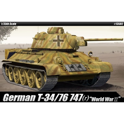 Academy Model Kit T 34/76 747 r Wehrmacht kořistní varianta 13502 1:35