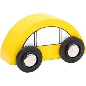 Smart Baby Дървена играчка Smart Baby - Автомобил, жълт (ACT300-5)
