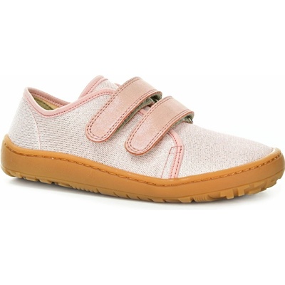 Froddo Dievčenské plátené barefoot tenisky Canvas Pink Shine