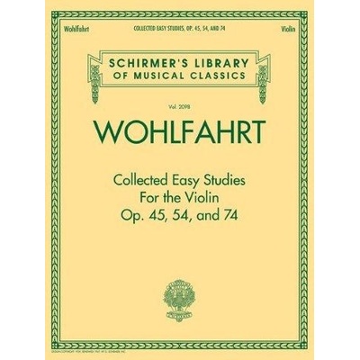 Franz Wohlfahrt Collected Easy Studies For The Violin noty na housle