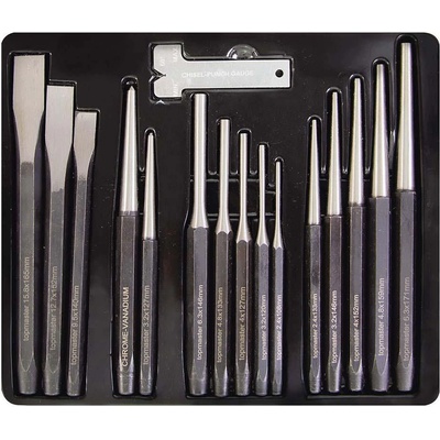 Topmaster Комплект 15 части пробои, секачи, ъгломер, Cr-V, Topmaster 499921 (499921)