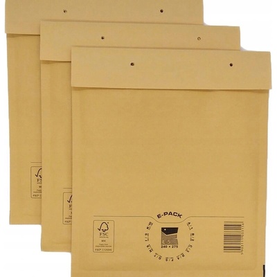 Bublinková obálka E-Pack hnědá E15 240x275 mm 100 ks