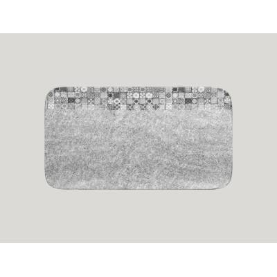 RAK Porcelain Splendour talíř obdélníkový 38 x 21 cm šedá RAK-SRAURP38