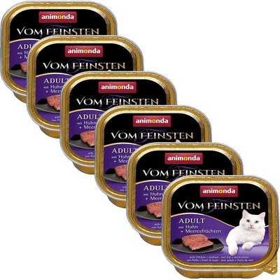 Animonda Vom Feinsten Adult Cats - пиле и морски дарове 6 x 100 г