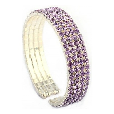 Prosperk náramek štrasový fialkový S4303