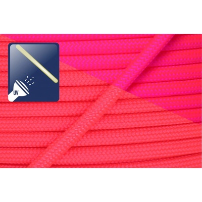 Paracord 550 fluorescentní růžová Jednotka: 50m