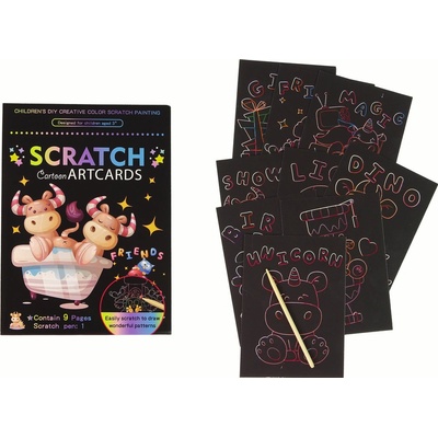 LEAN TOYS Vyškrabovacie obrázky Zvieratká