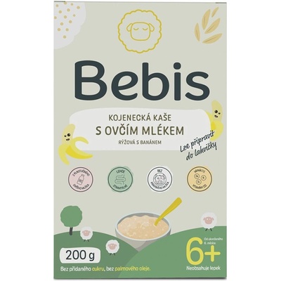 BEBIS Dojčenská kaša s ovčím mliekom ryžová s banánom 200 g
