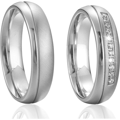 Steel Wedding Snubné prstene chirurgická ocel SSPL015