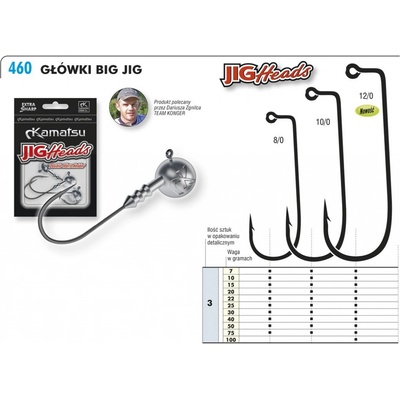 Kamatsu Jigová hlava BIG OP.3SZT vel.12 100g