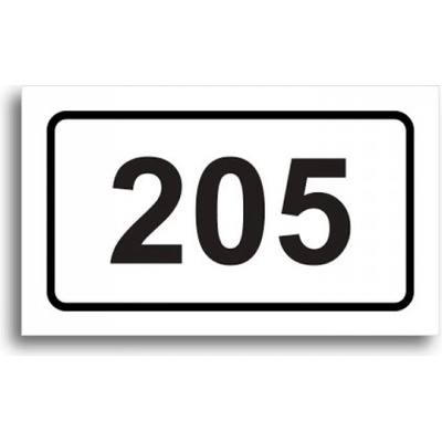 ACCEPT Číslo na dveře - typ 01 (50x30mm) - bílá tabulka - černý tisk
