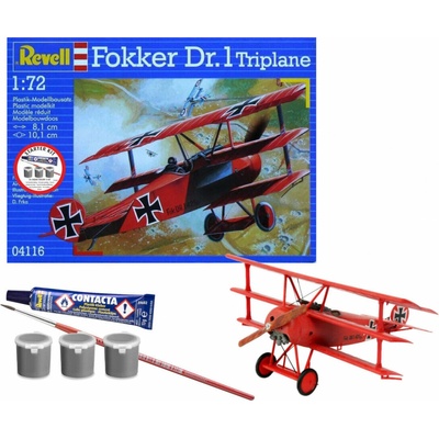 REVELL Starter Kit letadlo 74116 Fokker DR.1 Triplane 1:72