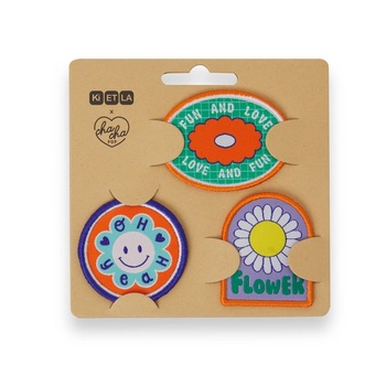 Чантичка за кръста Khaki/Blue (BANANA16KAKIBLUE+PATCH16FLOWER)