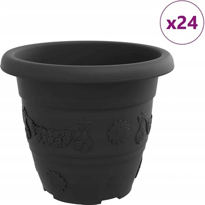 VidaXL Květináč plast černý 21,5 x 26 x 21,5 cm