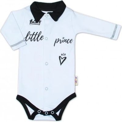 Baby Nellys Body dlhý rukáv s golierikom modré Little Prince