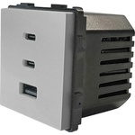 ELMARK Element usb КОНТАКТ БЪРЗО ЗАРЕЖДАНЕ 65w, СИВ (195mfcs/gr)